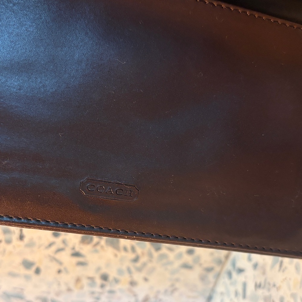 Coach Brown Signature C wallet and checkbook - Picture 4 of 7